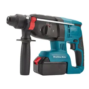 Cordless Electric Hammer Impact Wall Drill Rechargeable Brushless Cordless Rotary Power Blast Demolition Hammer