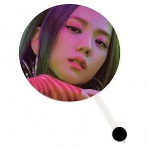 Mini-ventilateurs et éventails mignons double face 10*14cm en plastique - Product Image 3