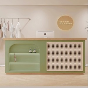 Mostrador de Recepción de Cuero Estilo Japonés y Coreano para Tienda de Ropa, Casa de Huéspedes, <span class=keywords><strong>Restaurante</strong></span> y Bar en China - Product Image 1
