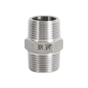OEM/ODM Double Head Thread Screw High Quality Casting Male Stainless Steel Pipe Fitting