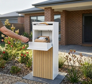 Buzón de Paquetería Metálico para Exteriores, Resistente al Agua, Anti-Robo, de Gran Capacidad para Entrega de Correo y Paquetes, Marca Winland - Product Image 5