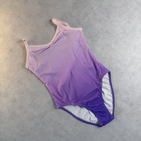 Nouveauté été 2026 – Justaucorps de danse ombré violet tendance avec bretelles ajustables, couleurs personnalisables