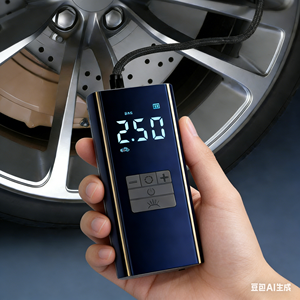 Inflador Eléctrico Inalámbrico Portátil con Monitor de Presión de Neumáticos <span class=keywords><strong>para</strong></span> Autos, Vehículos Todoterreno y Bicicletas - Manómetro Digital ABS - Product Image 1