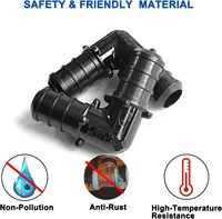 Raccord coudé PEX 90 degrés 1/2 pouce, connexion femelle hexagonale, embout à sertir, matériau Poly PPSU sans plomb, certifié CUPC