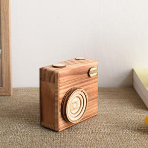 Boîte de <span class=keywords><strong>rangement</strong></span> artisanale en bois rectangulaire pour appareil photo, décoration créative, bricolage - Product Image 1