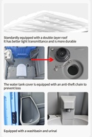 Remorque de toilettes mobiles de luxe avec douche et lavabo pour événements et locations de mariages