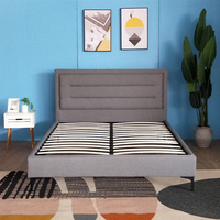 Meubles de chambre à coucher de luxe, lit en bois avec rangement, taille Queen, rembourré, écologique, durable, multifonctionnel, gain de place, pliable