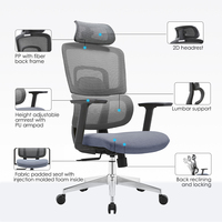 Chaises de bureau, vente directe d'usine, chaise de bureau ergonomique à dossier haut pivotante avec support lombaire