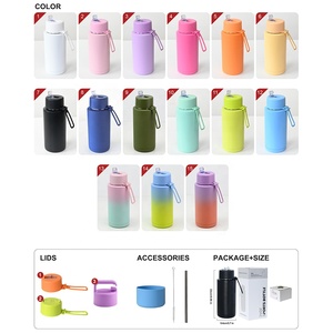 Custom Logo 34oz 1000ml Double Wall Insulated 304 18/8 Stainless Steel Vacuum Aqua <b>Flask</b> Travel Water <b>Bottle</b> Lid Straw 12-24 - Product Image 2