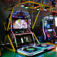 Machine d'arcade WenQi Dance Dance Revolution & Pump It Up - Métal, fonctionne avec des pièces anglaises, connectivité USB/WiFi, 2 joueurs