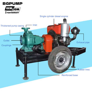 20hp Direto/Belt Drive Alta Capacidade 2 Rodas Movable Agrícola Irrigação Diesel Bomba De Água - Product Image 6