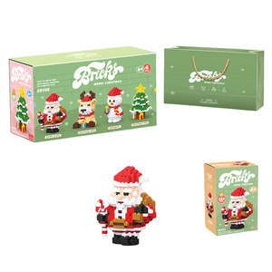 Nouveaux jouets de <span class=keywords><strong>puzzle</strong></span> <span class=keywords><strong>3D</strong></span> CAYI pour Noël, Père Noël, arbre, blocs de construction, ensembles de briques MOC, briques créatives de Noël, jouets cadeaux pour enfants - Product Image 5