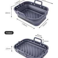 Plateau de cuisson pliable en silicone pour friteuse à air, facile à utiliser, compatible four et micro-ondes, moules à pain pour la maison et les voyages en plein air, camping