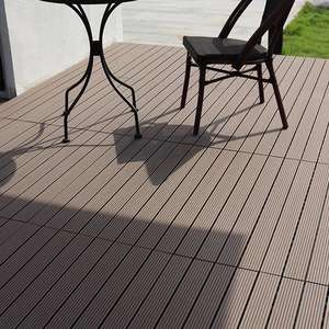 Outdoor 30*60cm <b>Interlocking</b> Wpc Terrace DIY Decking <b>Tiles</b> Balcony WPC Floor Patio Garden Deck <b>Tiles</b> - Product Image 6