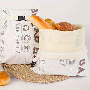 Reusable Beeswax Bread <b>Bag</b> for Sourdough/Homemade Bread Natural <b>Cotton</b> Food Storage <b>Bag</b> - Product Image 4