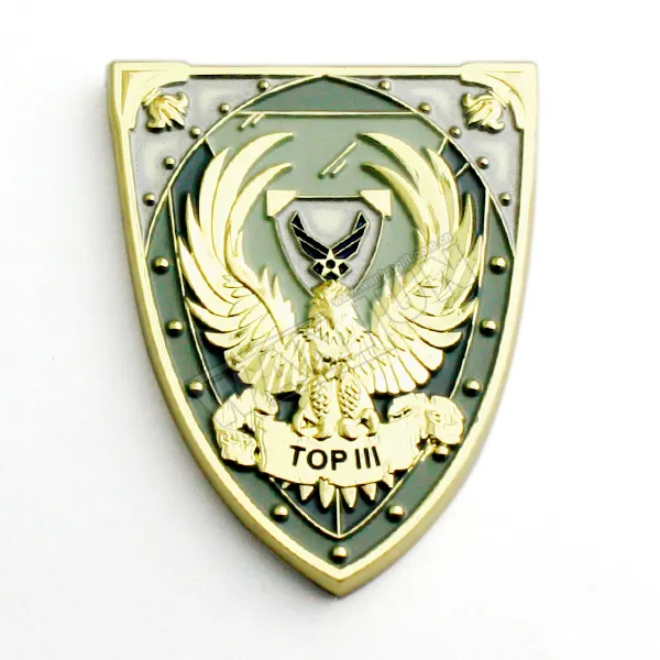 Personalizado dupla chapeamento ouro prata eua americano águia voadora logotipo estampagem moeda
