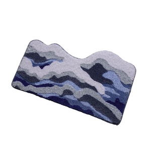 Đại Dương Sóng Biển Rush Thảm 3D Thảm Màu Xanh 40 Inch Tapis De Salle De Bain 3D Morden Thảm Cho Phòng Khách - Product Image 1