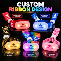 Bracelet LED en silicone personnalisé avec impression, 4 LED RGB haute luminosité, pour éclairage de spectacle, interaction avec le public