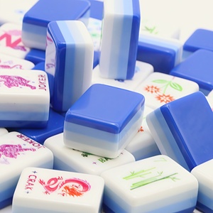 Coffret de <span class=keywords><strong>Mahjong</strong></span> et d'échecs portable de luxe à 4 couches, style américain, pour enfants, 160 tuiles de <span class=keywords><strong>Mahjong</strong></span>, design pliable en plastique - Product Image 2