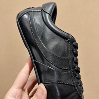 Baskets tendance en cuir véritable faites à la main, respirantes, légères, à lacets, avec semelle extérieure en caoutchouc, pour la marche printanière rapide