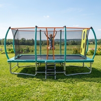 Trampolín Resistente de 16 Pies para Jardín, Entrenamiento para Adultos, con Red de Seguridad