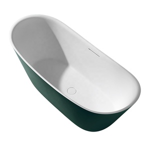 Bañera de piedra de <span class=keywords><strong>roca</strong></span> Artificial ovalada Beige, bañera de remojo de SPA interior para proyectos de Hotel, bañeras independientes coloridas - Product Image 2