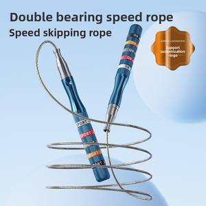 Corde à sauter personnalisable en acier à <span class=keywords><strong>double</strong></span> roulement pour élèves du primaire et du collège, compétition d'examen pour enfants et hommes - Product Image 5