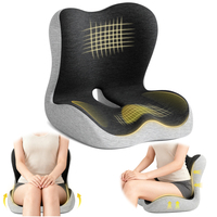 Coussin de soutien lombaire et dorsal ergonomique en mousse à mémoire de forme souple pour siège de voiture et chaise de bureau
