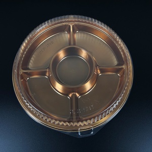 High Quality Custom Disposable Plastic Round Food Packaging <b>Box</b> Golden Fruit <b>Cake</b> Blister Tray <b>Box</b> With <b>Transparent</b> Lid - Product Image 5