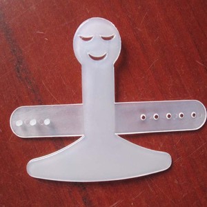Smiley Face Hand Guard For Vegetable Cutter Transparent Plastic Safety Protector Kitchen Knife Accessory - Product Image 1