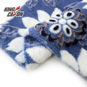 Fornitore di tessuti KINGCASON 100 Poly Two Side Brush personalizzato 200GSM 195CM tessuto in pile di flanella bruciato per il mercato egiziano - Product Image 2