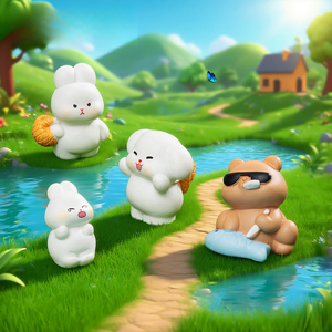 Figuras de Animales Pequeños para Decoración de Paisajes Weij, Adornos Colgantes Decorativos DIY, <span class=keywords><strong>Mini</strong></span> Adornos de Escritorio - Product Image 2