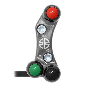 Interruptor de manillar derecho para Kawasaki Ninja H2/R (orificios desalineados) (titanio) - Product Image 1