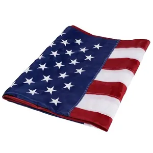 Heavy Duty Polyester Nylon Flag 210D 2x3 Ft Embroidered Flag American National Flags For Boat Banner