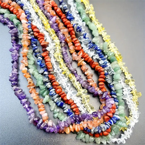 <span class=keywords><strong>Cuentas</strong></span> sueltas con agujeros de virutas de cristal de grava de piedras preciosas de colores irregulares naturales al por mayor para la fabricación de joyas y otras artesanías de cristal - Product Image 5