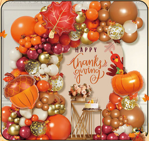 Hermosos Sets de Globos de Helio con Forma de Arco y Guirnalda con Temática Otoñal para Decoración de Paredes y Hogar en el Día de Acción de Gracias - Product Image 4