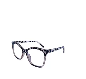 Nuovo personalizzato grande telaio Anti-blu occhiali da sole Computer blocco ottico tartaruga stile occhio di gatto
