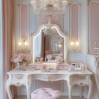 Table à langer extensible et réglable de style européen de luxe avec miroir et tiroirs pour chambre à coucher, hôtel et appartement