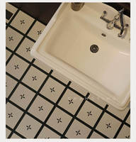 Vente d'usine : Mosaïque 200x200mm motif floral, briques rétro en faïence, petites formes géométriques, couleurs assorties pour salle de bain