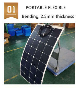 ชุดแผงโซลาร์เซลล์แบบยืดหยุ่น 100W สำหรับบ้าน พลังงานแสงอาทิตย์แบบโมโนคริสตัลไลน์ 100 วัตต์ 12 โวลต์ - Product Image 5