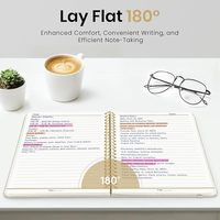Libreta Personalizada con Encuadernación Térmica, Cubierta de Cuero PU, Hojas Sueltas en Espiral, Impresión de Catálogos, Diario con Pestañas para Regalo o Uso Comercial