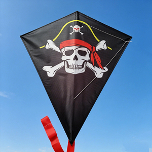 <span class=keywords><strong>Cerf</strong></span>-<span class=keywords><strong>volant</strong></span> Diamant Crâne de Pirate - Facile à faire voler pour enfants et adultes, structure robuste |   Pliable et portable - Product Image 1
