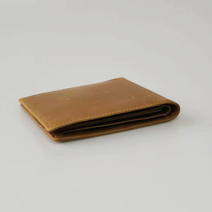 กระเป๋าสตางค์หนังวัวแท้สไตล์วินเทจสำหรับผู้ชาย  บางเฉียบ ป้องกัน RFID  พร้อมสลักชื่อได้ - Product Image 4