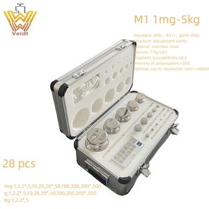 Juego de Pesas Patrón de Calibración Veidt Weighing E2 F1 F2 M1, 1mg-5kg, 28 Piezas, para Básculas de Precisión de 0.1g y Balanzas de Laboratorio - Product Image 3