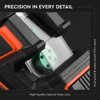 Niveau laser 3D professionnel industriel et DIY, 16 lignes croisées auto-nivelantes, pointeur laser vertical et horizontal, portée 50m, kit d'outils OEM vert