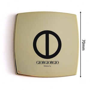 Fashion Custom Logo Gold Round <b>Mirror</b> Canvas Pouch Dual Handhold <b>Mirror</b> - Product Image 5