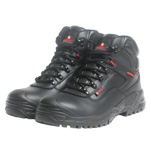 Botas de Trabalho de Alto Estilo JIANKUN 2025 Calçados de Segurança para Combustível S3 SR com Sola de PU Biqueira e Palmilha de Aço Couro Bovino Liso Resistente ao Desgaste - Product Image 2