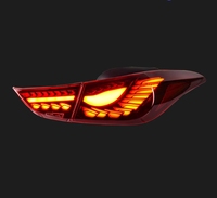 Feux arrière LED modifiés HXFG pour Hyundai Elantra 2012-2017, design écailles de dragon, clignotants séquentiels, feux de jour DRL et feux de freinage