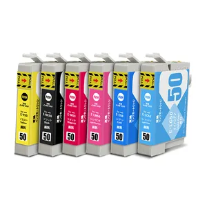 Supercolor E-BK50 E-50 6 Kleuren Pigment 50 Compatibele Inktcartridge Voor Epson Ep 301302 320 301 302 320 702a 703a Printer