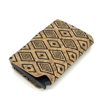 Dompet Pria, Dompet Minimalis Rfid Pria, Dompet Ramping Kulit Vegan, Tempat Kartu Gabus Ramah Lingkungan